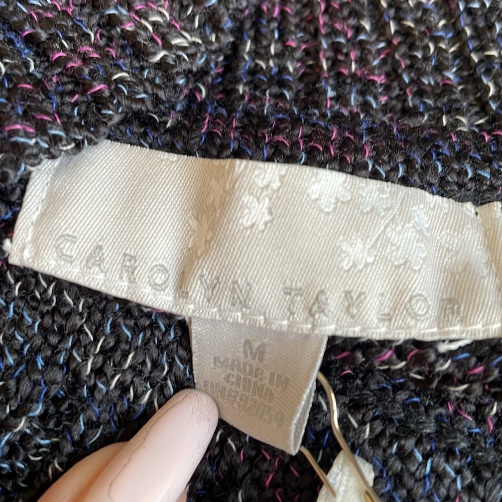 Women's Carolyn Taylor Split Neck Pullover w/ Front Cable - Picture 7 of 7